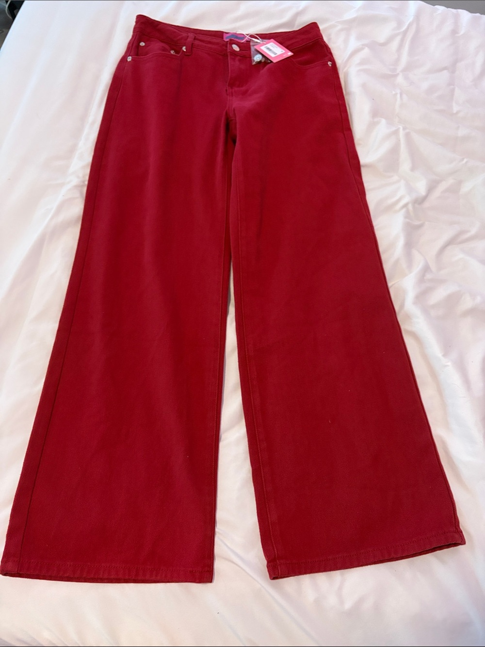 Women’s Red Wide-Leg Bottoms - Unbranded